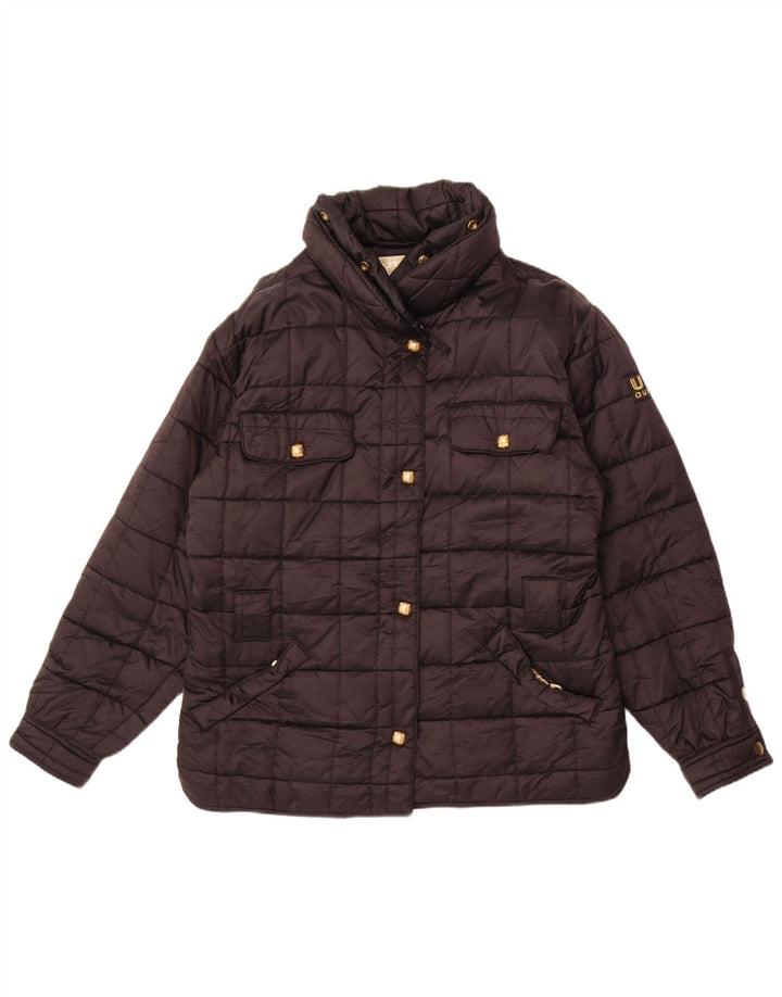 Outrage Veste matelassée pour femme UK 12 Medium Noir Polyester