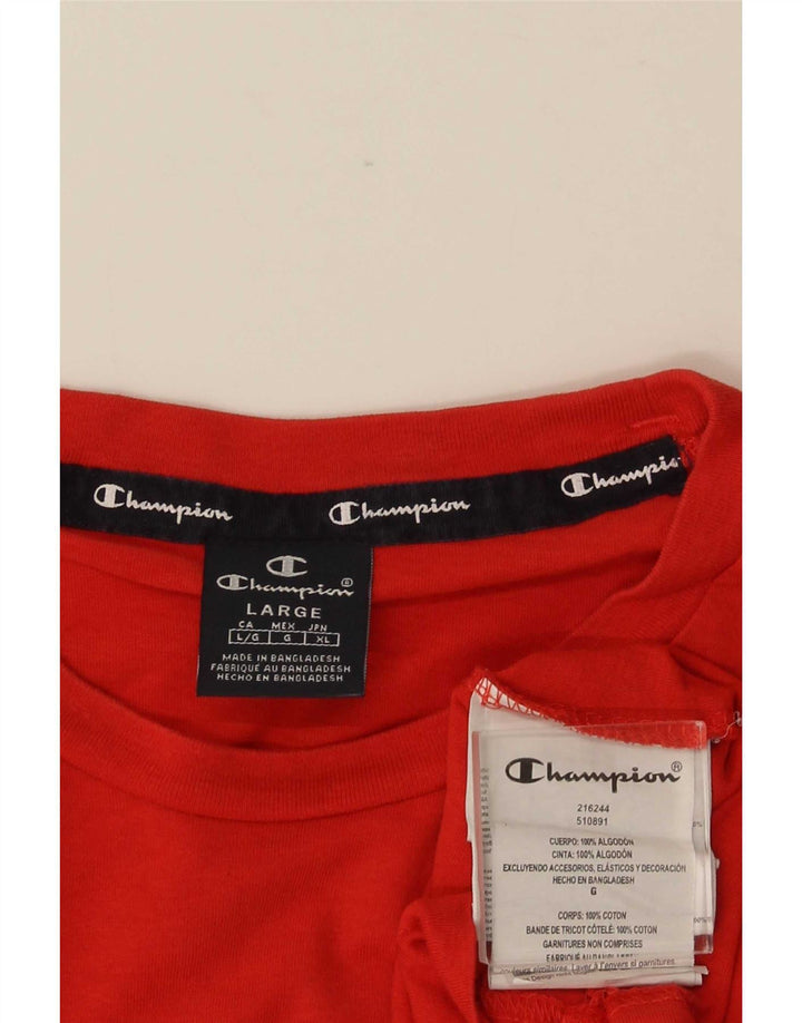 Champion T-Shirt Graphique Homme Grand Rouge Coton