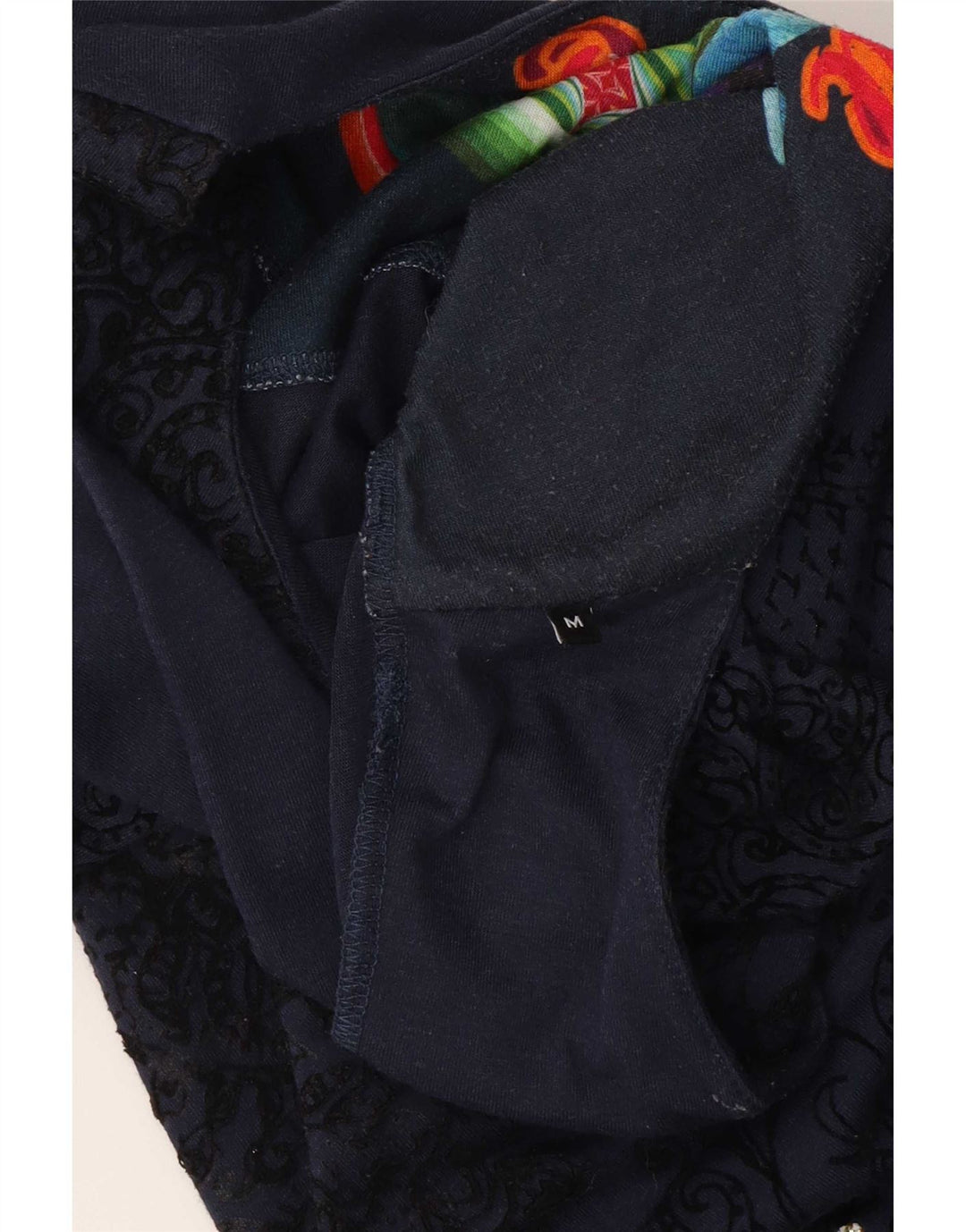 Desigual Robe droite graphique à manches longues pour femme Bleu moyen en viscose florale