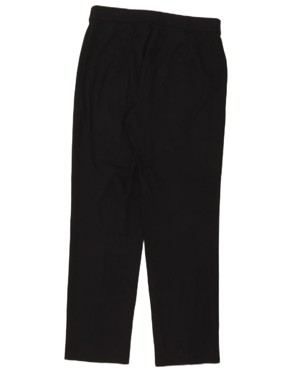Marks & Spencer Pantalon droit décontracté pour femme UK 14 Large W33 L31 Noir