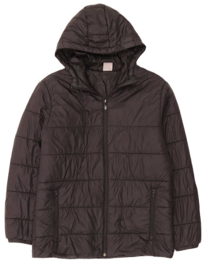 Puma Veste rembourrée à capuche pour homme UK 38 Medium Noir Nylon