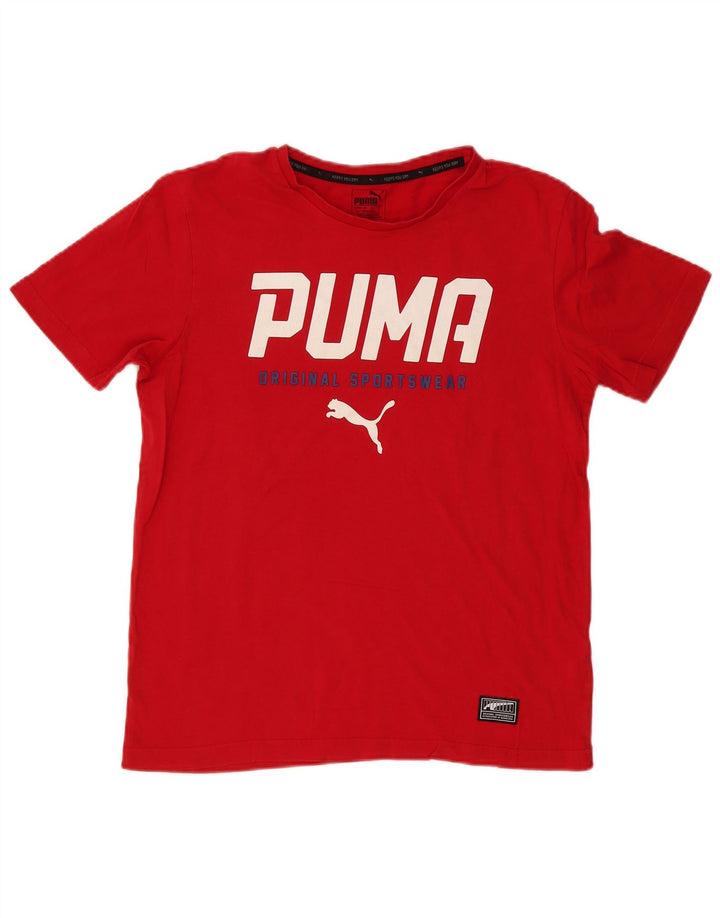 Puma T-Shirt Graphic Homme Rouge Moyen Coton