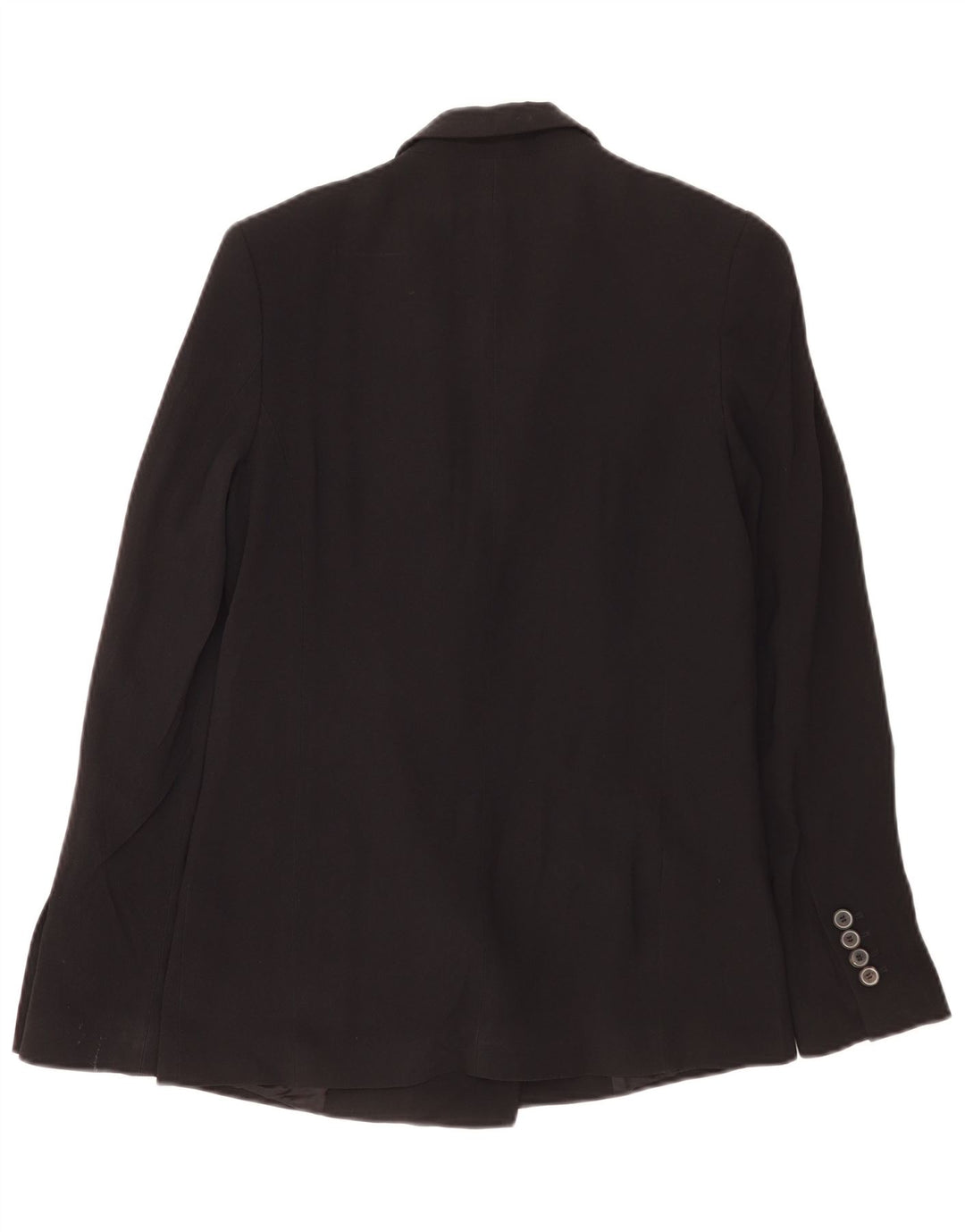 Zara Femme Blazer Croisé Veste UK 10 Petit Acétate Noir