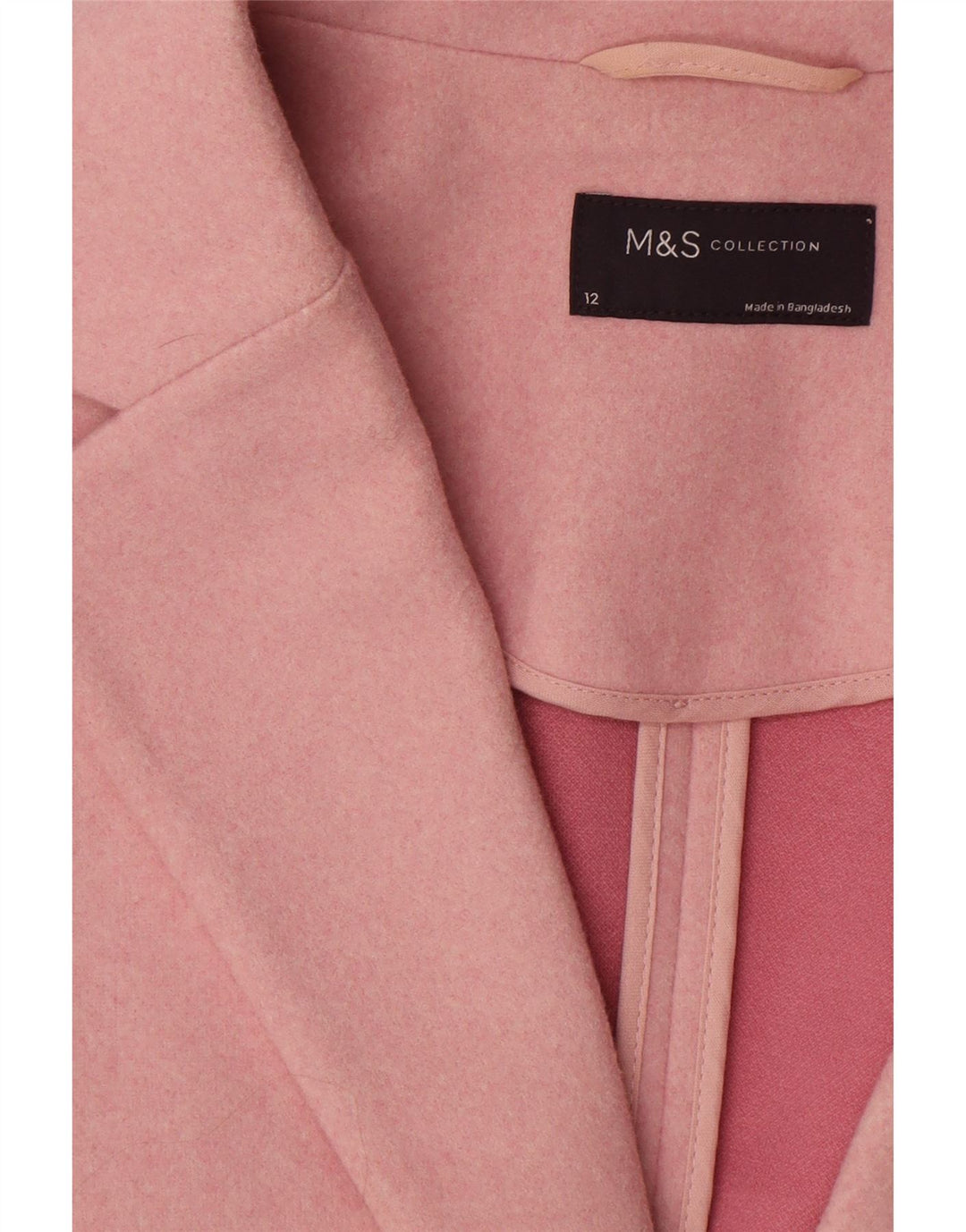 Marks & Spencer Manteau pour femme UK 12 Polyester rose moyen