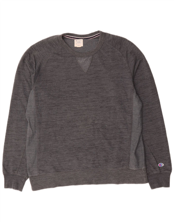 Champion Sweatshirt Jumper XL Gris Moucheté Coton Homme