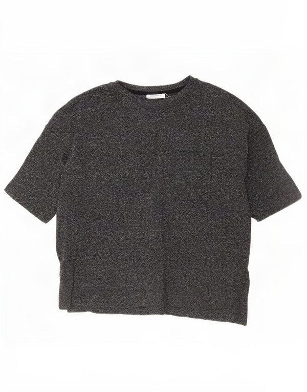 Zara Homme Trafaluc T-Shirt Top Petit Gris Moucheté
