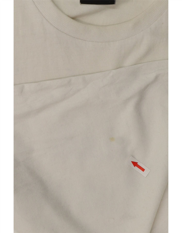 SUPERDRY T-Shirt Graphique Homme Top XL Blanc Coton