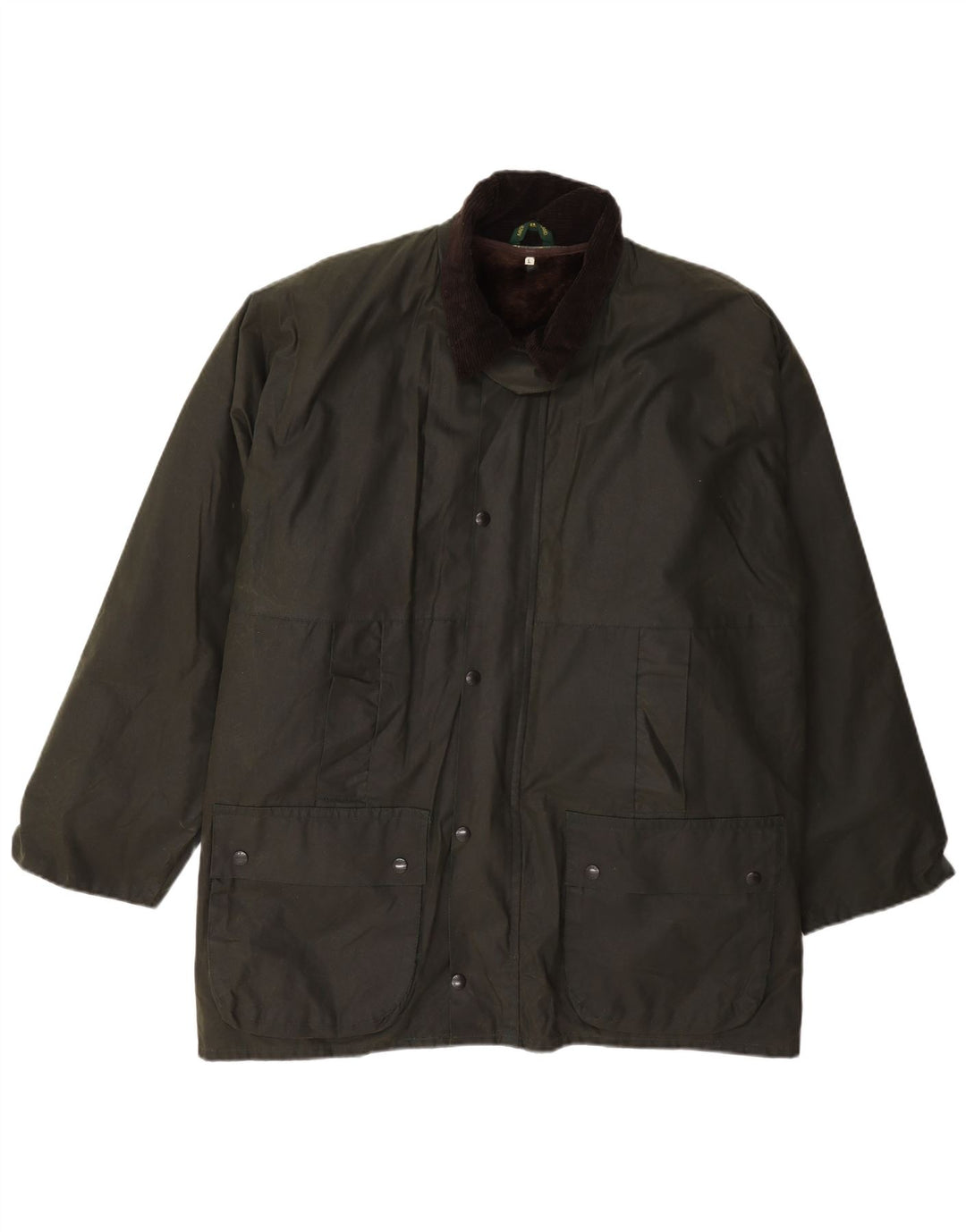 Veste en coton ciré homme vintage UK 40 Grand Vert