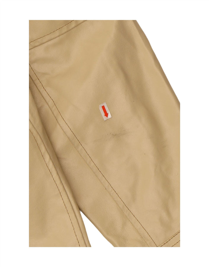 VINTAGE Veste en cuir homme UK 40 Grand cuir beige