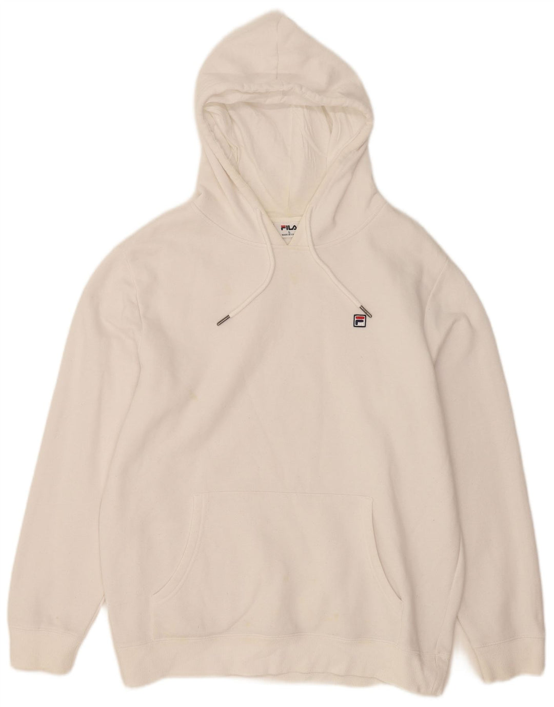 Fila Pull à capuche pour homme en coton blanc Large