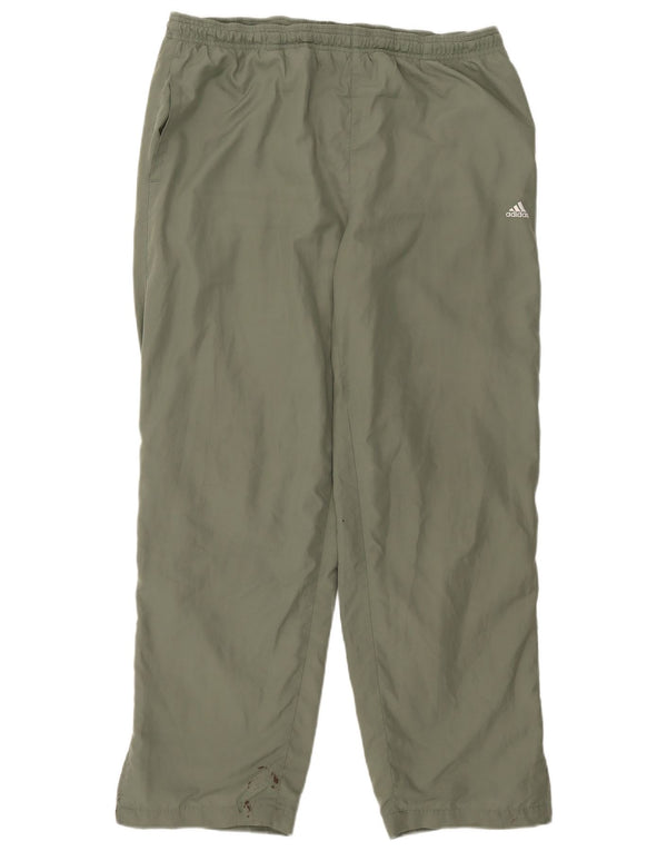 Adidas Pantalon de survêtement pour homme UK 44/46 Large Kaki Polyester