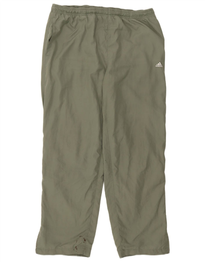 Adidas Pantalon de survêtement pour homme UK 44/46 Large Kaki Polyester