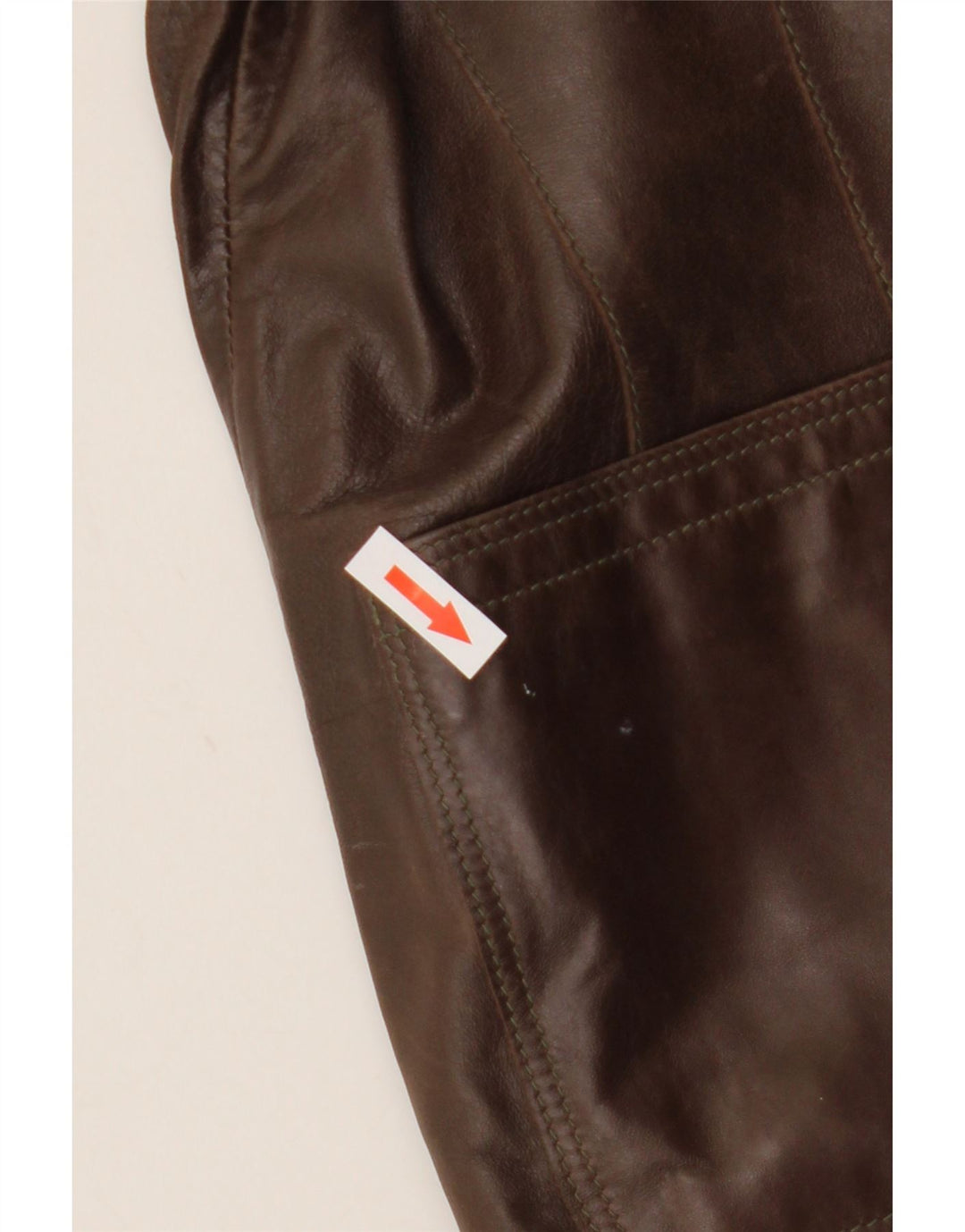 Kello Veste blazer en cuir à 1 bouton pour femme UK 14 Marron moyen