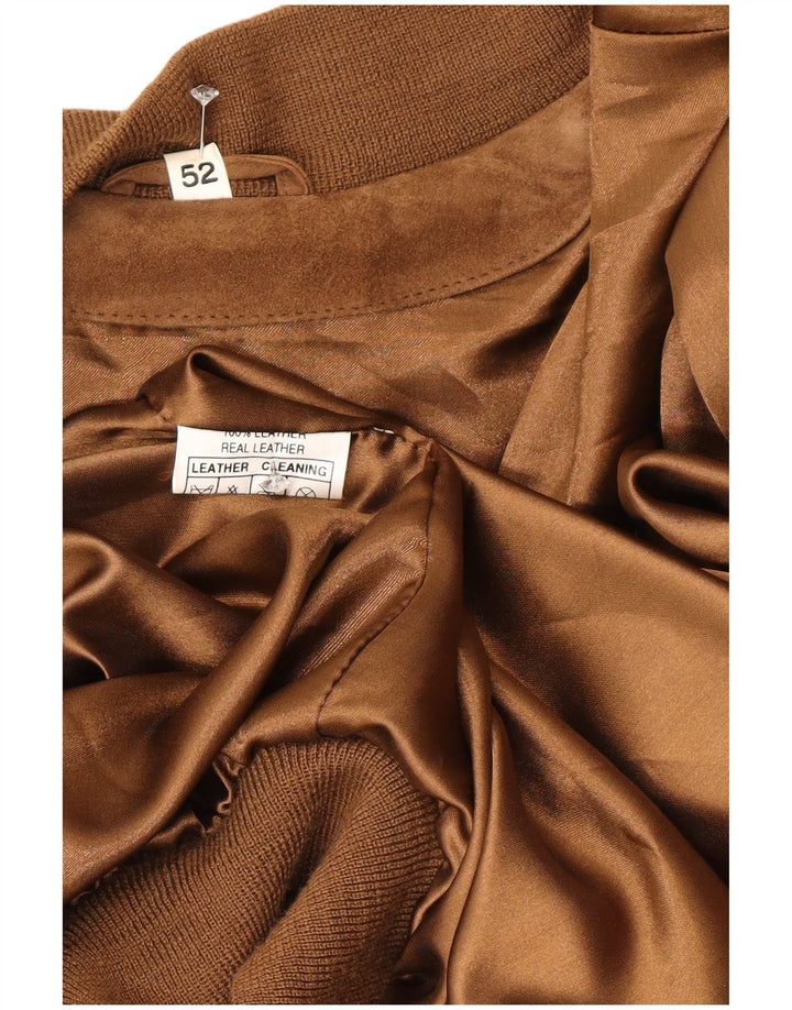 veste en daim homme vintage IT 52 XL cuir marron