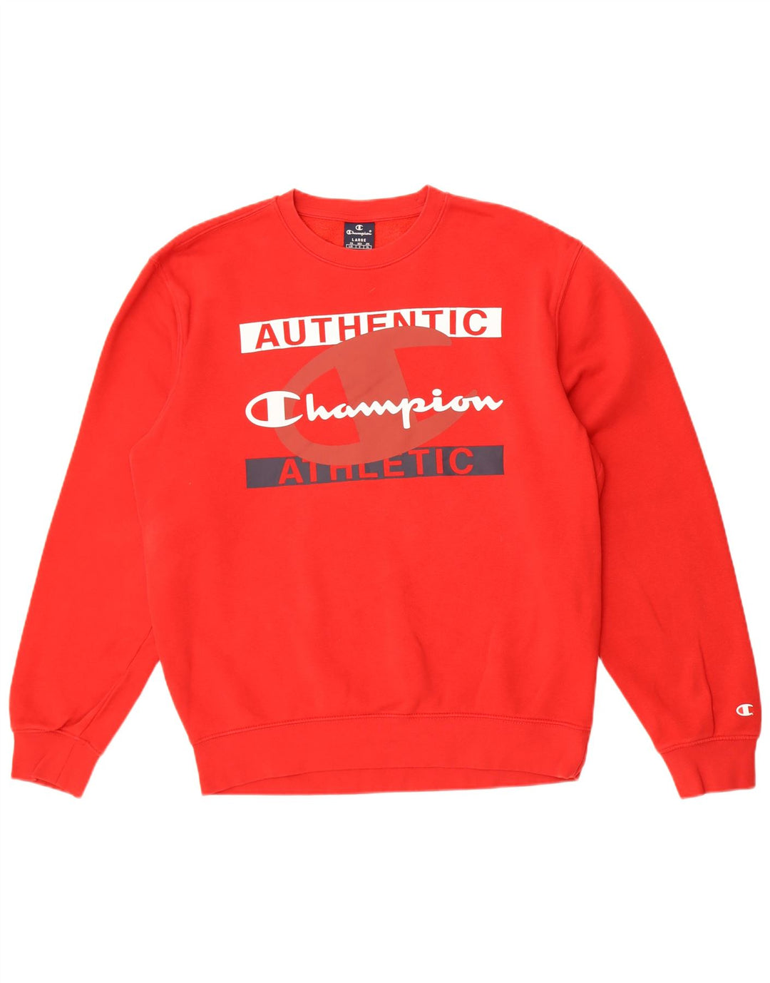 Champion Sweat-shirt graphique pour homme en coton rouge Taille L