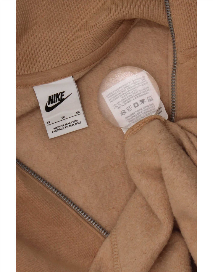 Nike Sweat-shirt à col zippé pour homme XL en coton marron