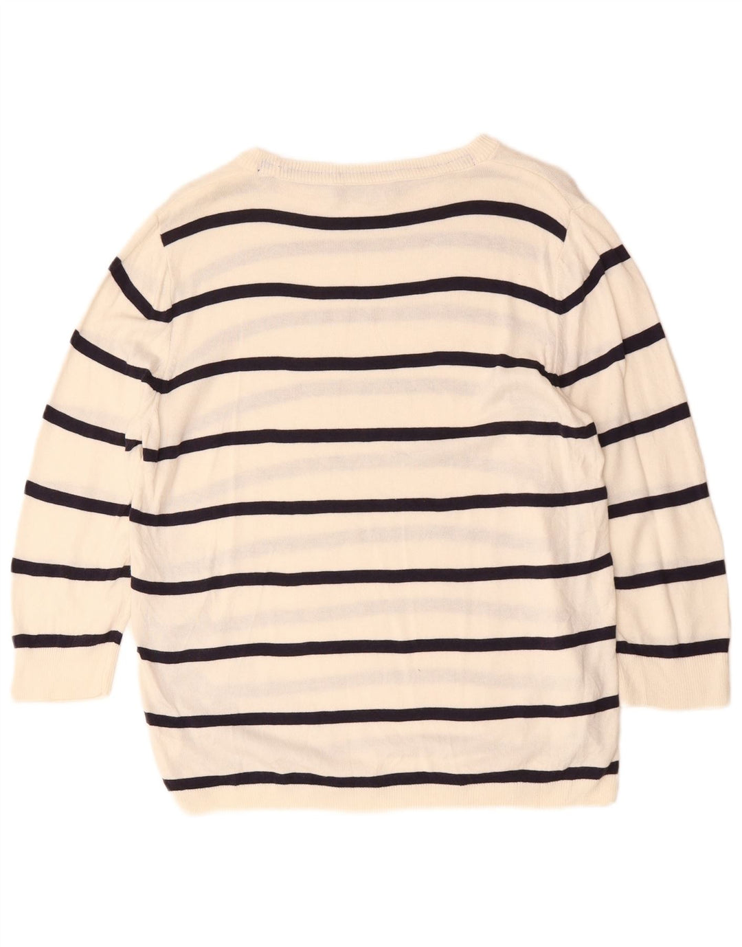 MARKS & SPENCER Pull col bateau pour femme UK 12 Blanc moyen