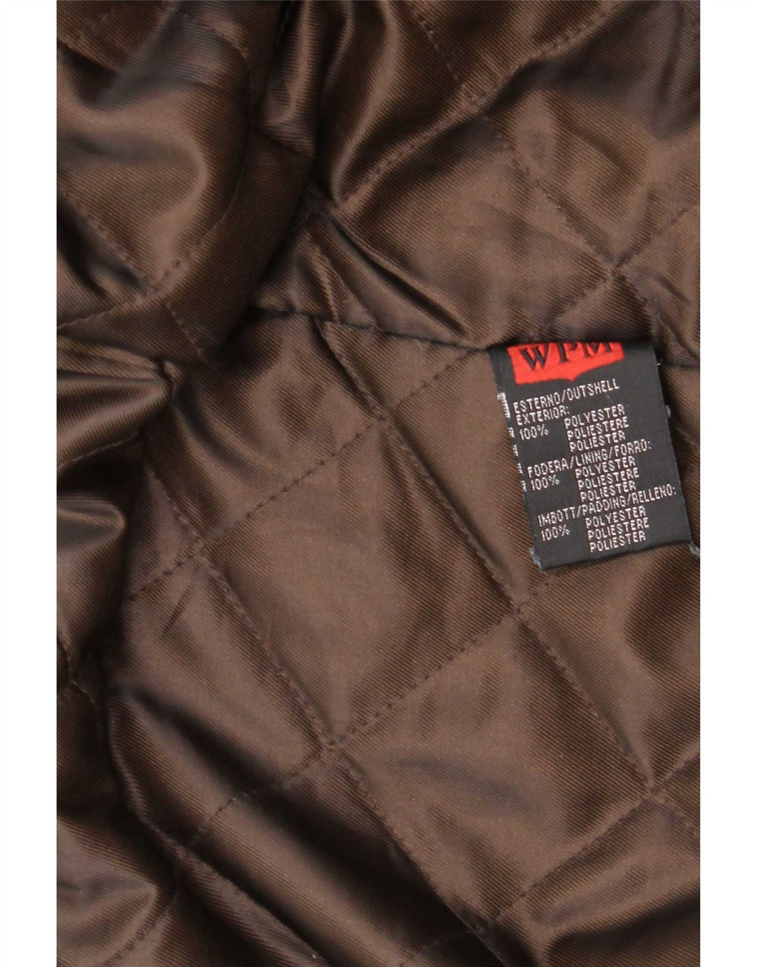 WPM Parka à capuche pour homme UK 44 2XL Marron Polyester