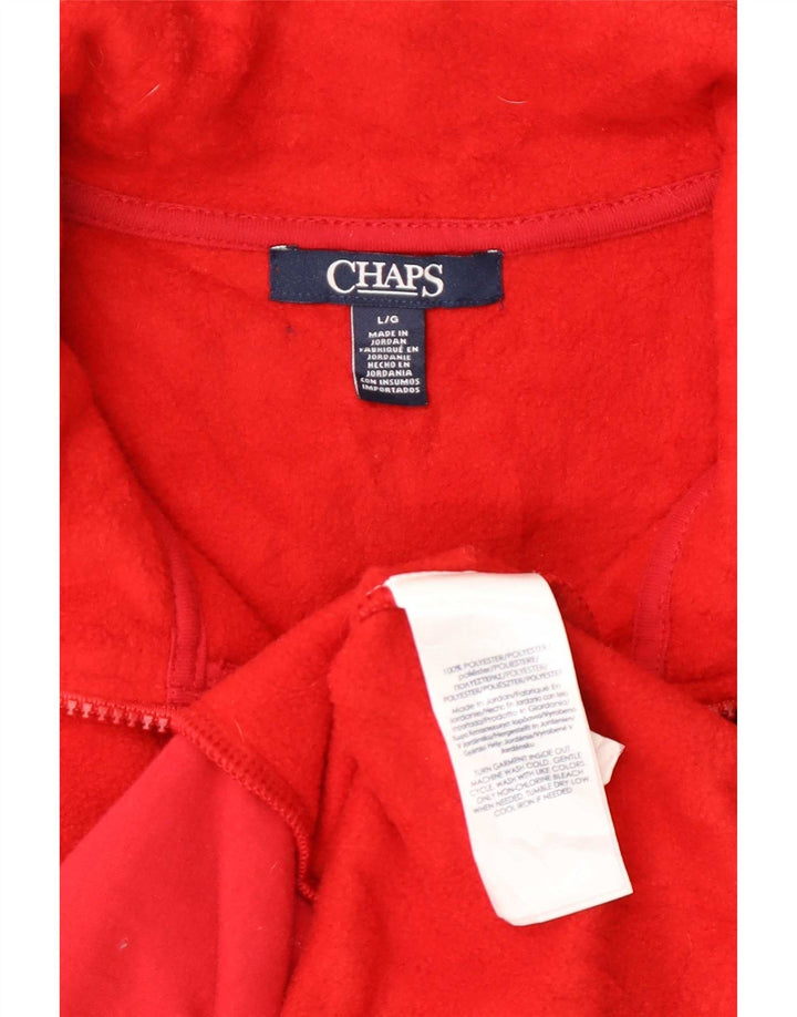 Chaps Gilet Polaire Femme UK 16 Large Rouge Polyester