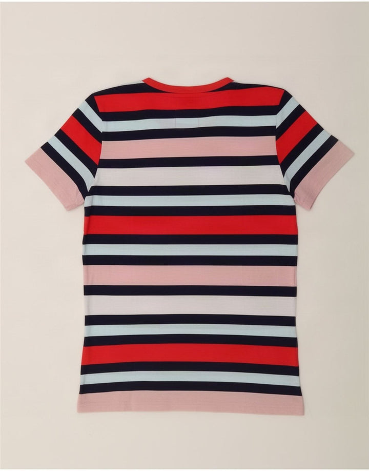 Superdry Haut T-Shirt Graphique Femme UK 12 Rayé Multicolore Moyen