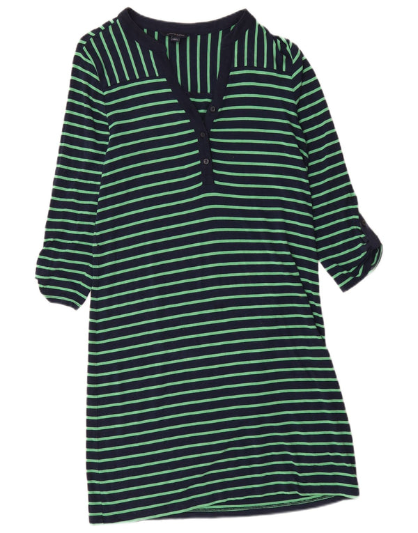 Tommy Hilfiger Robe T-Shirt Femme UK 14 Large Bleu Marine Rayé