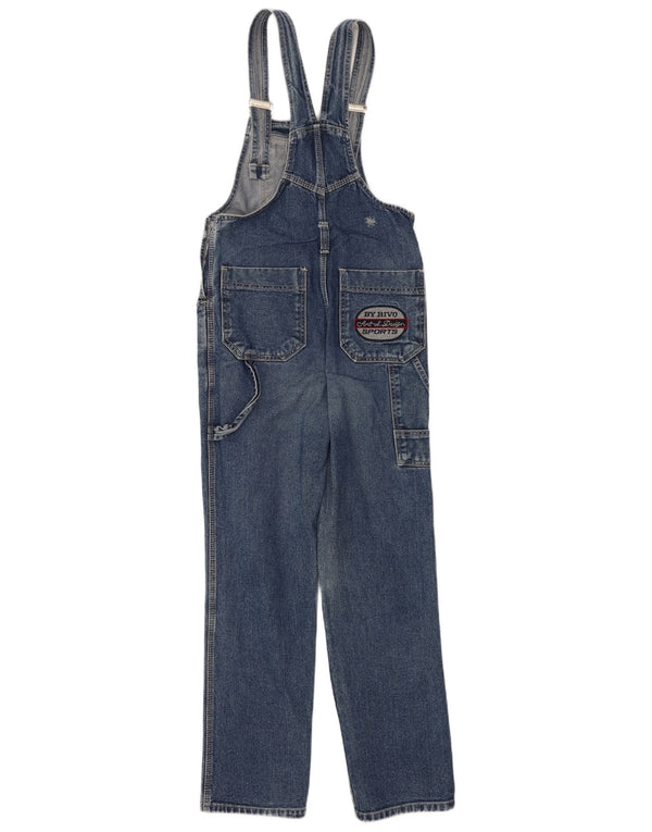vintage Femme Dungarees Straight Jeans W30 L30 Coton Bleu