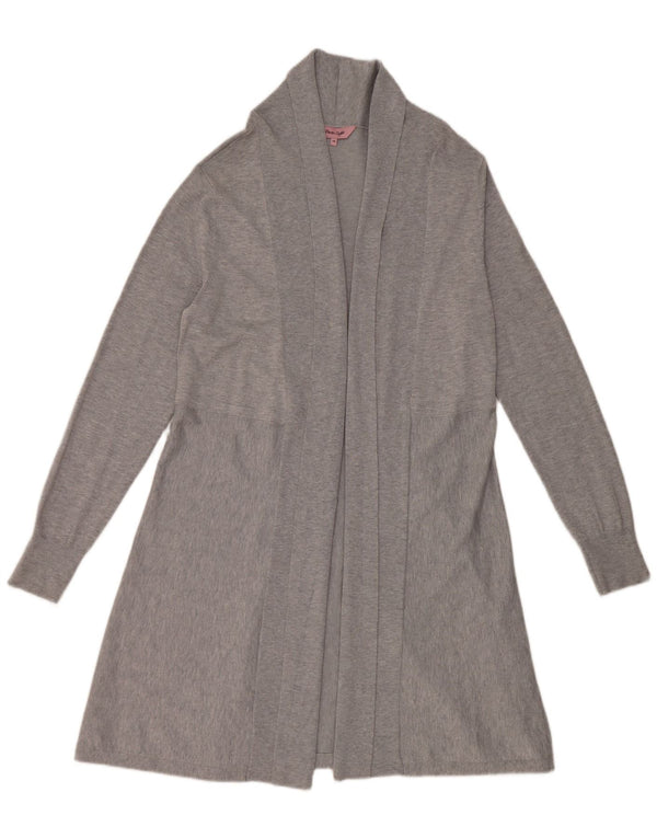 Phase Eight Pull cardigan ouvert long pour femme UK 14 Viscose gris moyen