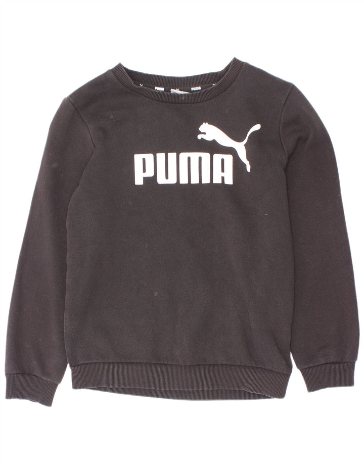 Puma Sweat-shirt graphique pour garçon 7-8 ans Noir Coton