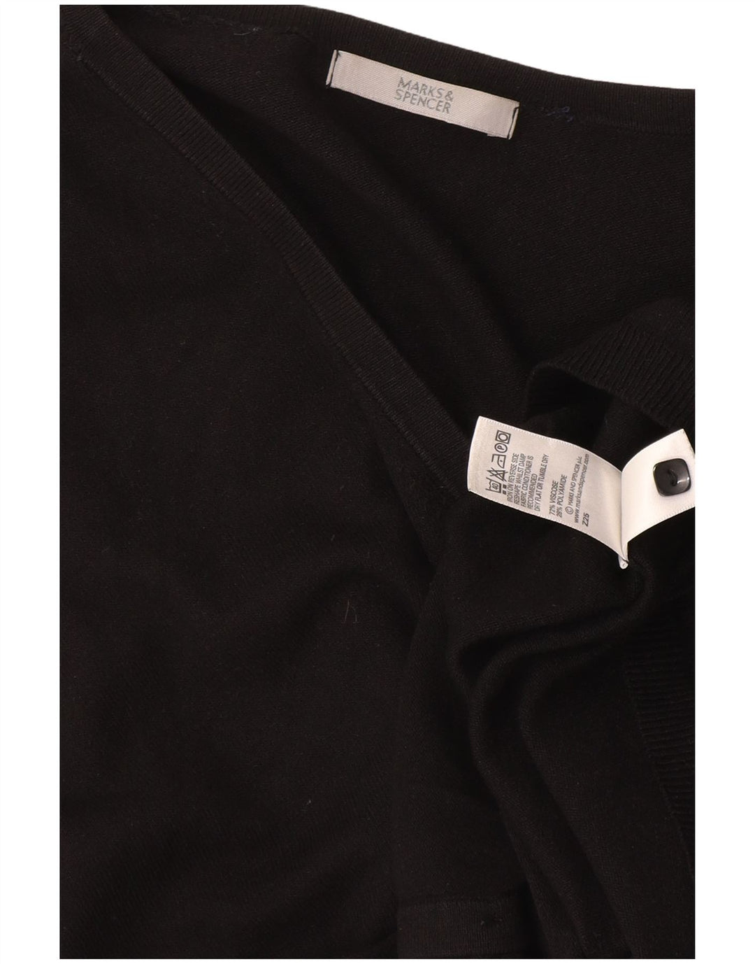 Marks & Spencer Pull Cardigan Femme UK 14 Medium Noir Viscose