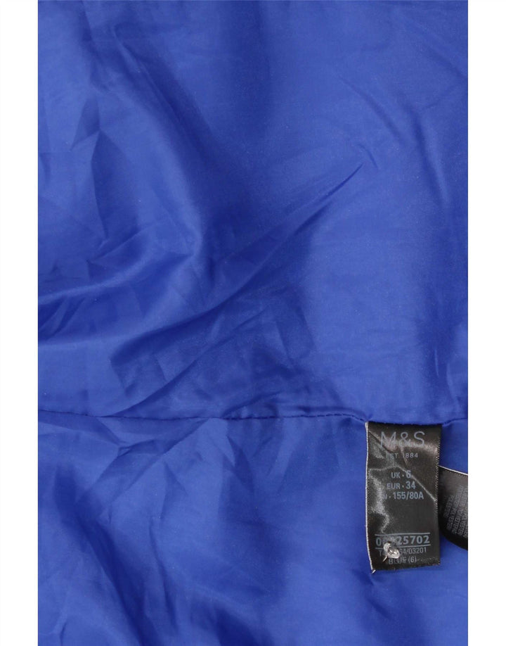 Marks & Spencer Veste matelassée pour femme UK 6 XS Bleu Polyester