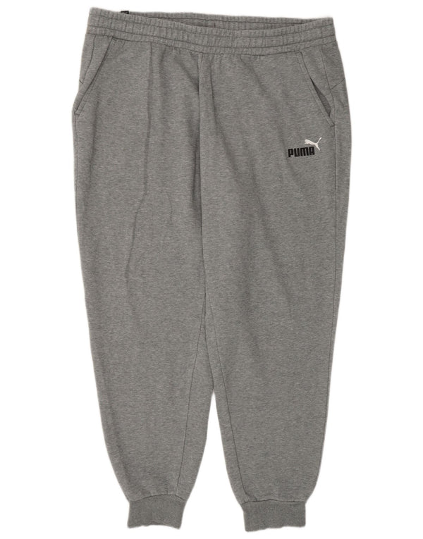 Puma Pantalon de survêtement pour homme en coton moucheté Gris 2XL