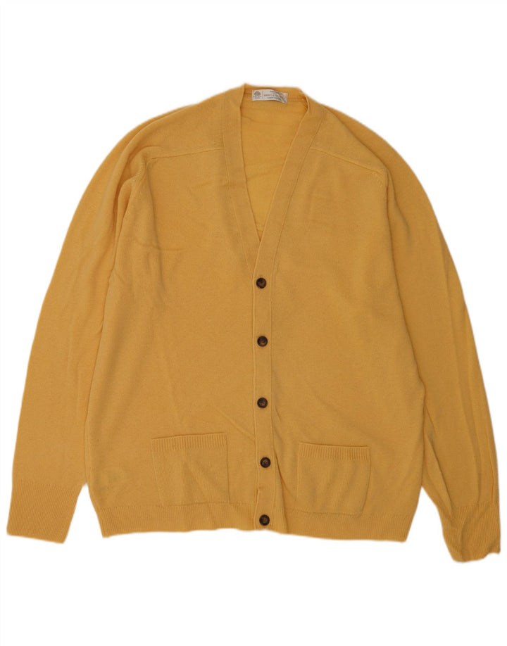 Marks & Spencer Cardigan pour homme XL en laine vierge jaune