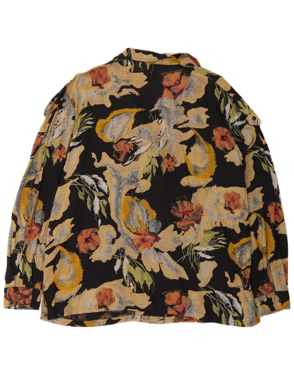 C&A Chemisier Femme EU 48 2XL Viscose Florale Multicolore