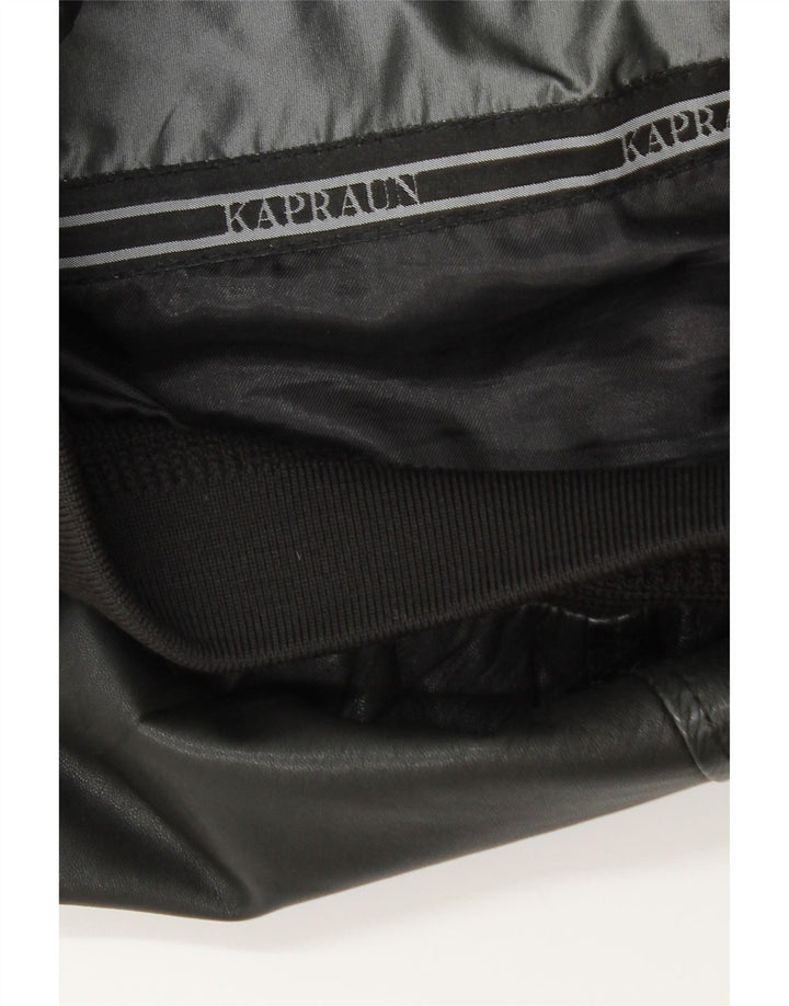 KAPRAUN Veste en cuir pour homme UK 40 Large Noir