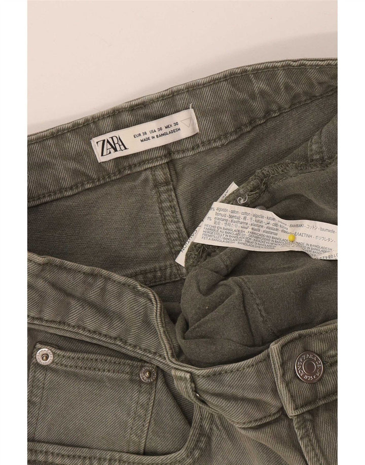 Zara Short en jean pour homme EU 38 Small W30 Kaki Coton