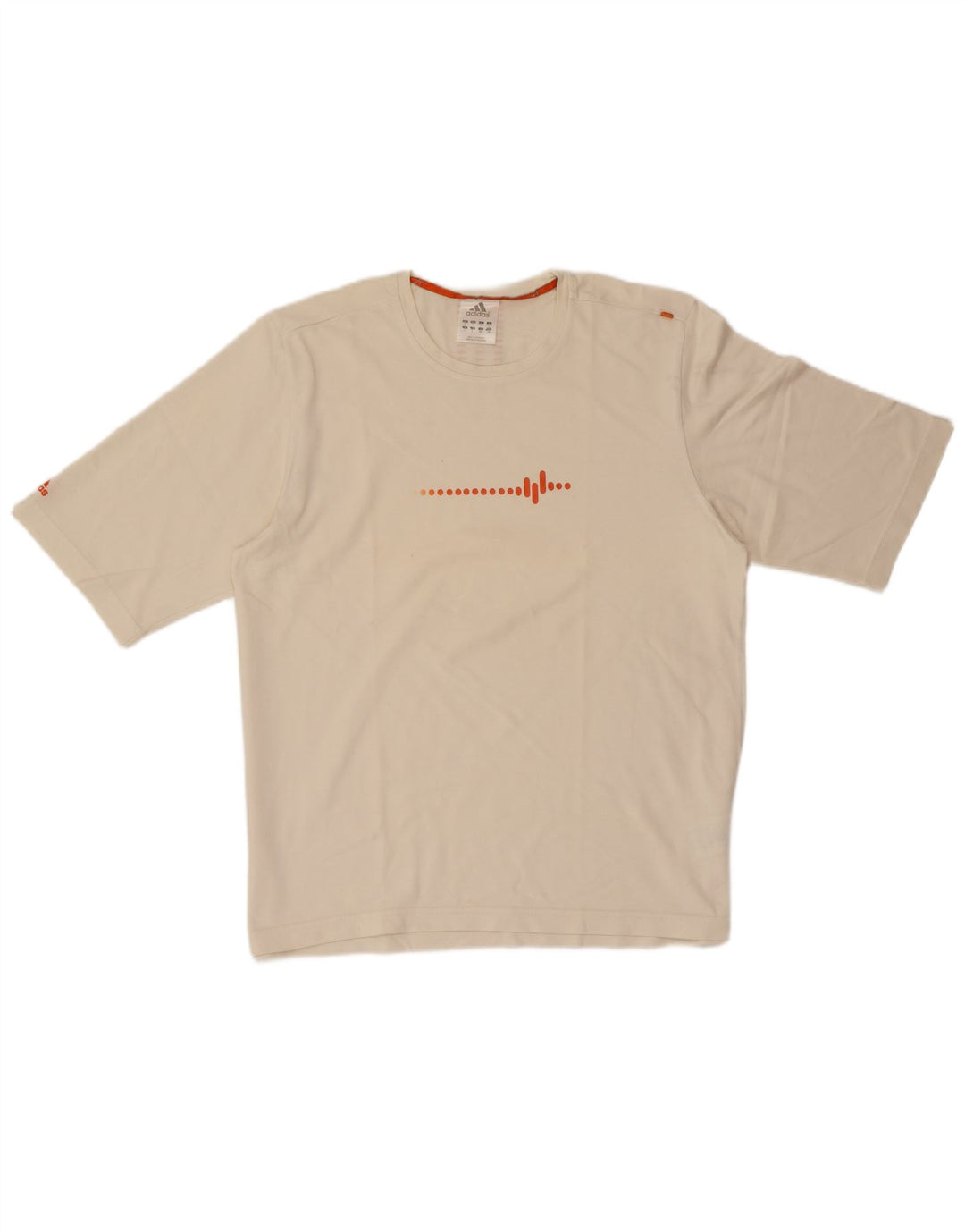 ADIDAS T-shirt graphique pour homme en coton blanc cassé