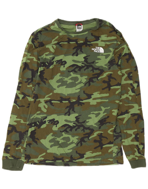 The North Face Haut à manches longues pour homme en coton camouflage vert petit