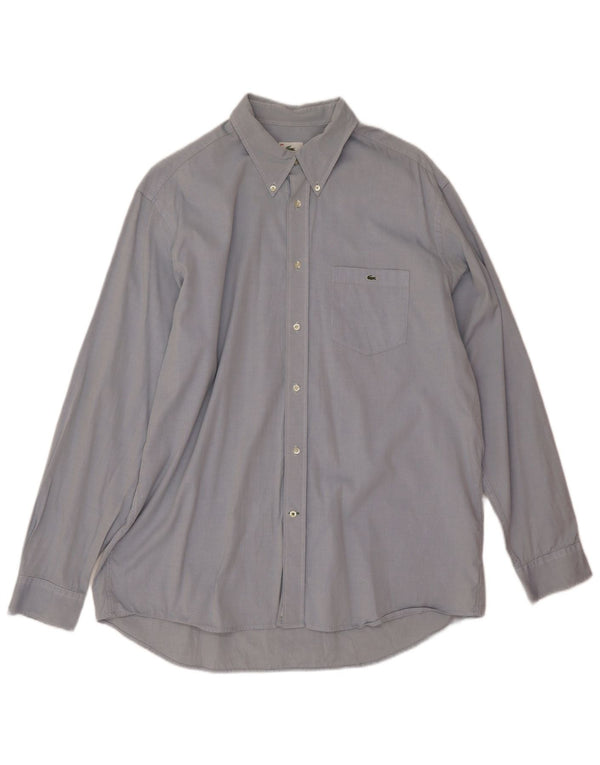Lacoste Mens Shirt Size 44 XL Blue Cotton