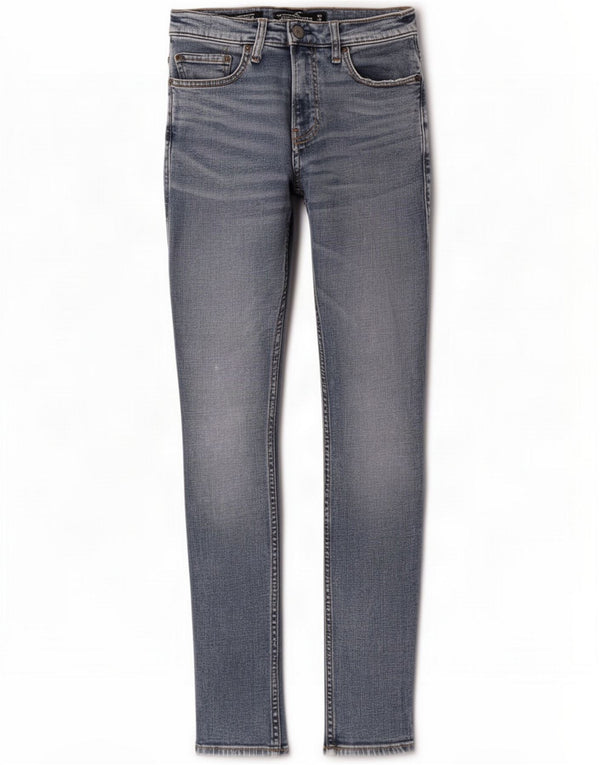 Hollister Jean stretch extrême skinny pour femme W29 L30 Bleu coton