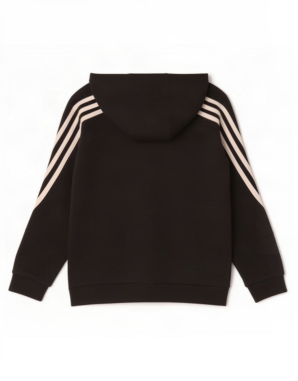 Adidas Pull à capuche zippé garçon 9-10 ans Noir Coton