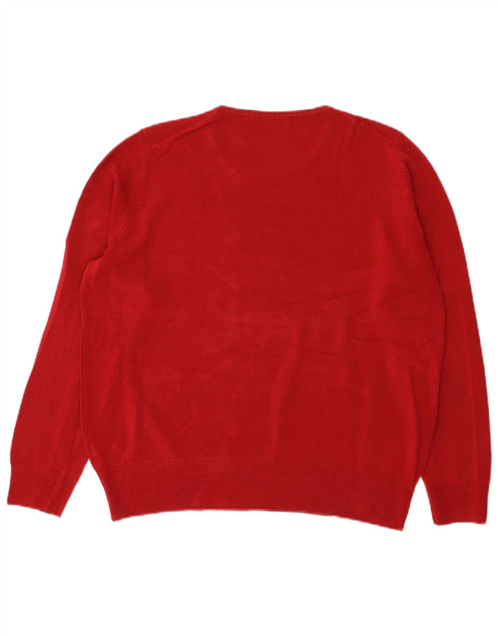 Marks & Spencer Pull col bateau pour homme Rouge Taille L