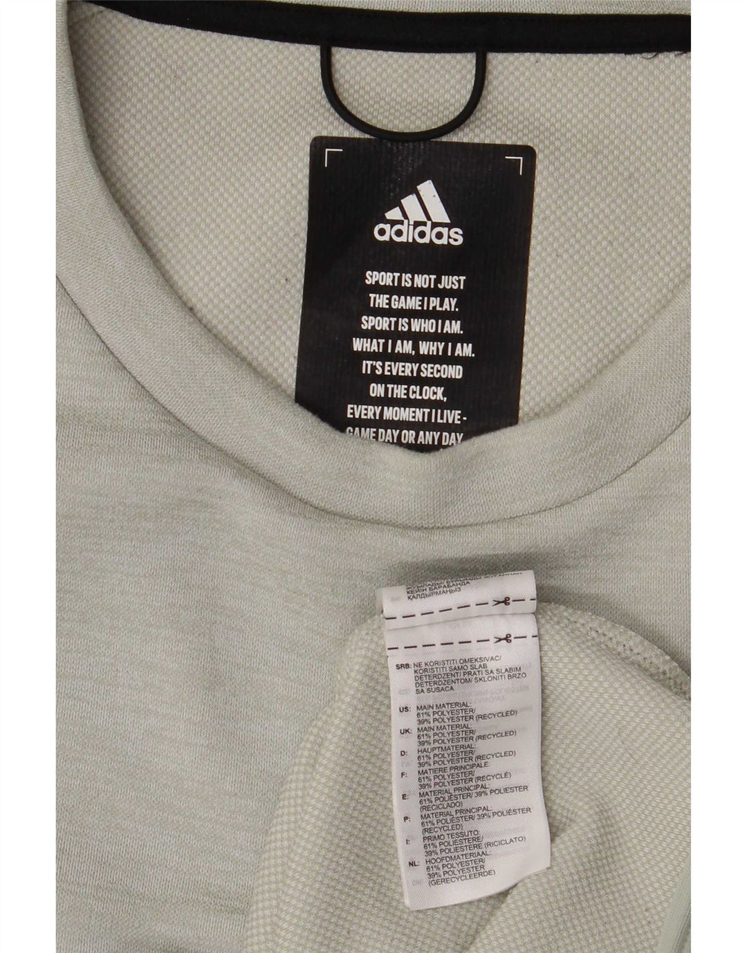 Adidas Sweat-shirt Graphic Regular Fit pour homme en polyester vert moyen