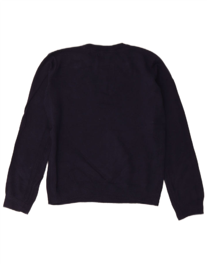 GUESS Pull à col rond pour garçon 11-12 ans Bleu marine