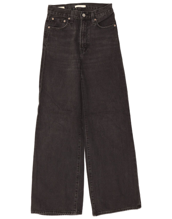 Levi's Jean Ribcage Femme Taille Haute Jambe Large W25 L30 Coton Noir