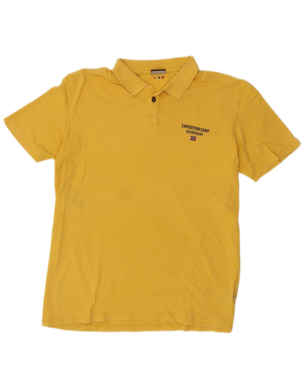 Napapijri Polo Geographic Homme XL Jaune Coton