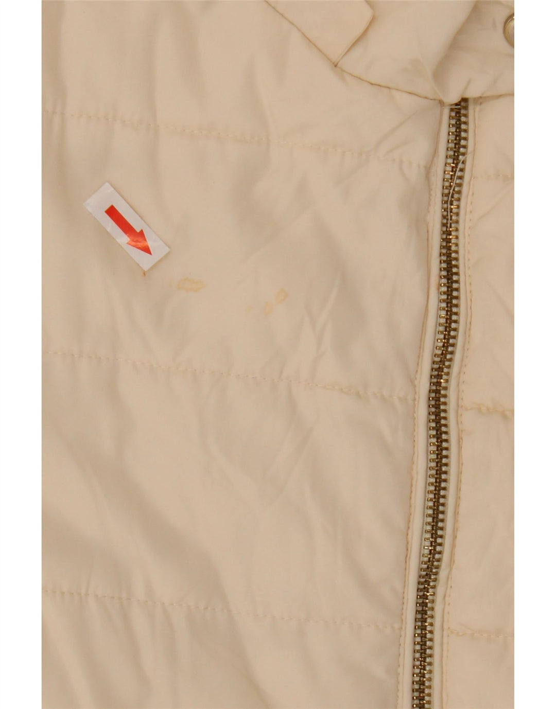 Zara Veste matelassée surdimensionnée pour femme UK 10 Petit polyester blanc