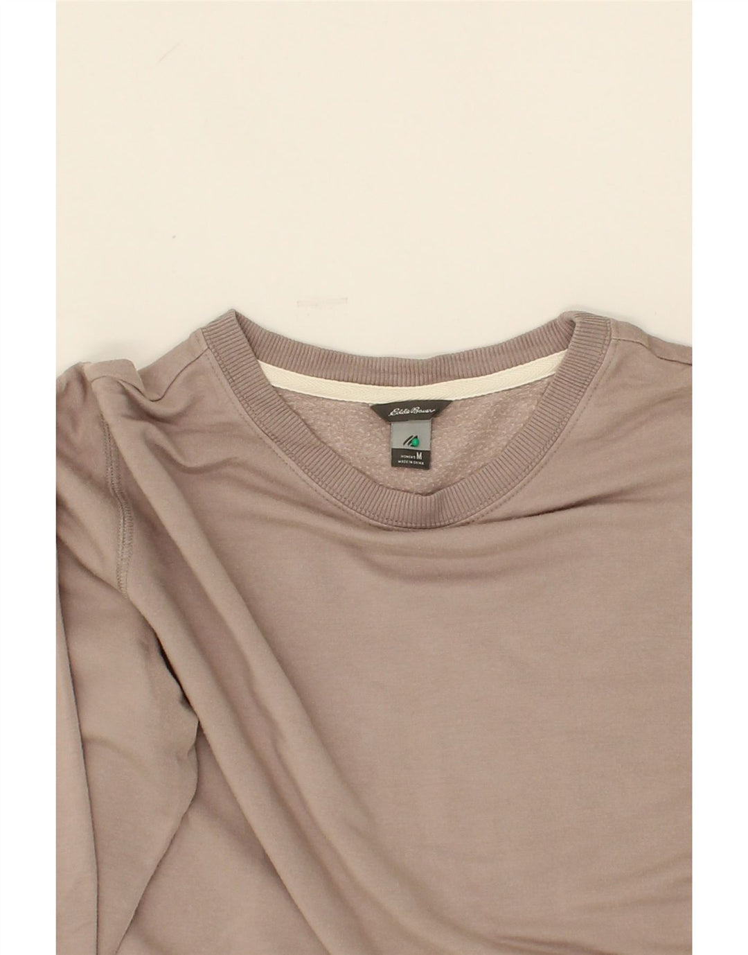 EDDIE BAUER Womens Sweatshirt Jumper UK 14 Medium Beige Modal Vintage Eddie Bauer and Second-Hand Eddie Bauer from Messina Hembry 