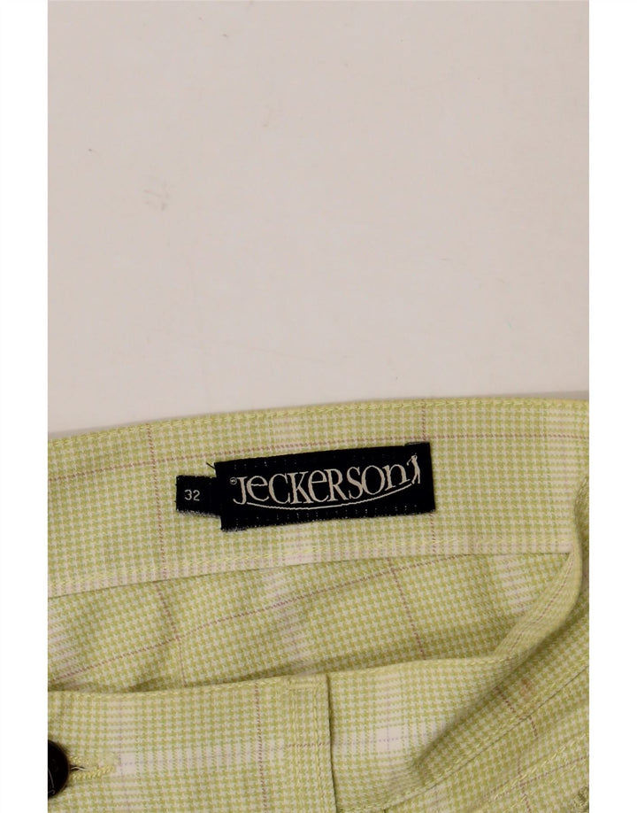 Jeckerson Short décontracté pour homme W32 à carreaux vert moyen