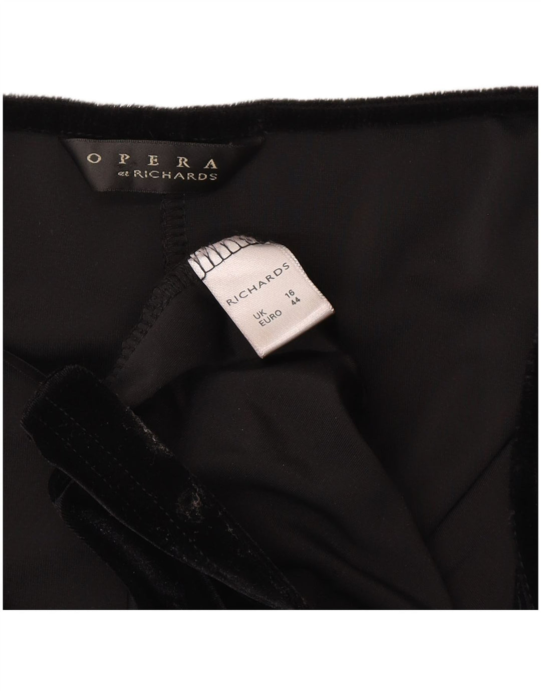 Opera By Richards Robe longue sans manches pour femme UK 16 Large Noir Polyester
