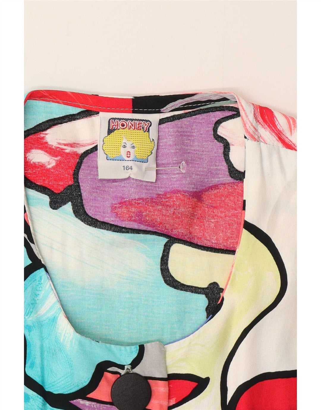 C&A Chemisier à motif abstrait pour femme UK 16 Large Multicolore